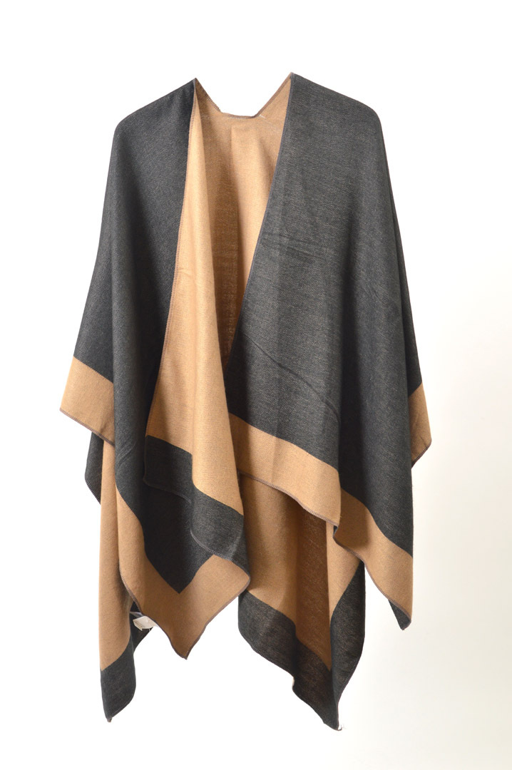 Mantella Donna Romeo Gigli Milano - CAMEL/NERO