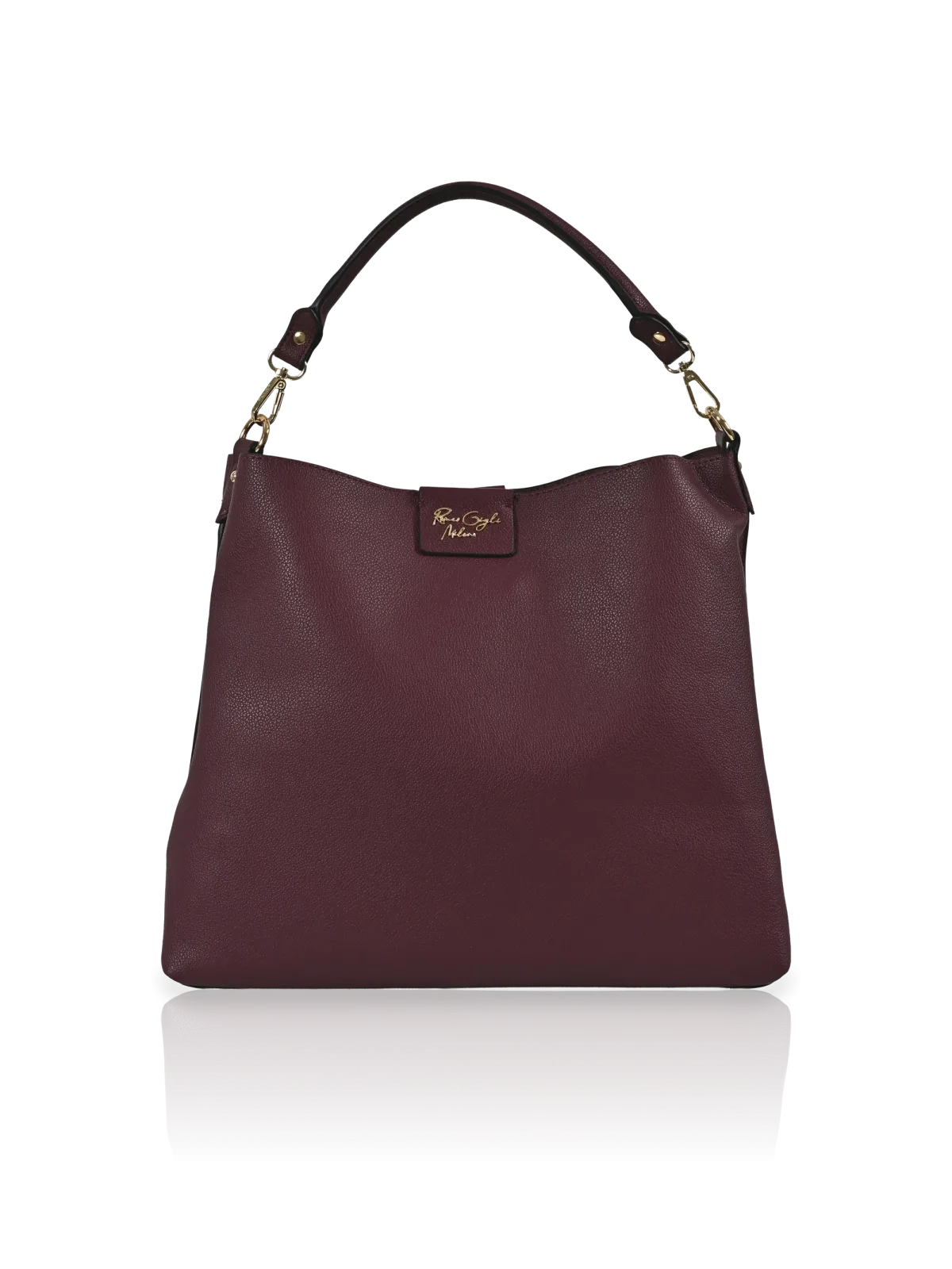Borsa a spalla Romeo Gigli Milano, bordeaux, con manico e tracolla removibile con chiusura a calamita e zip, ideale per look casual.