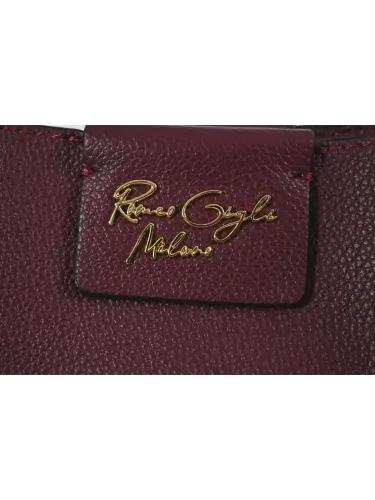 Borsa a spalla Romeo Gigli Milano, bordeaux, con manico e tracolla removibile con chiusura a calamita e zip, ideale per look casual. 3
