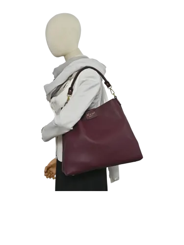 Borsa a spalla Romeo Gigli Milano, bordeaux, con manico e tracolla removibile con chiusura a calamita e zip, ideale per look casual. 5