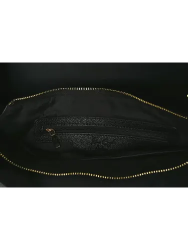 Borsa a mano Romeo Gigli Milano, nera, elegante con manici tubolari e chiusura zip. Ideale per look casual e urban. 4