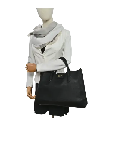 Borsa a mano Romeo Gigli Milano, nera, elegante con manici tubolari e chiusura zip. Ideale per look casual e urban. 5