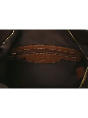Borsa a spalla Romeo Gigli Milano in PU colore testa di moro-cuoio, morbida al tatto, Adatta per look casual e lavoro. 4