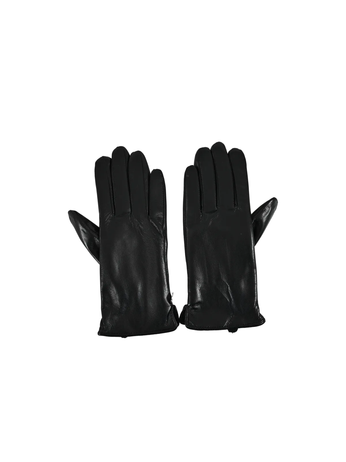 Guanto donna Romeo Gigli Milano nero in pelle sintetica esterna e poliestere interno, con chiusura elastica alla base delle maniche per un comfort ottimale.