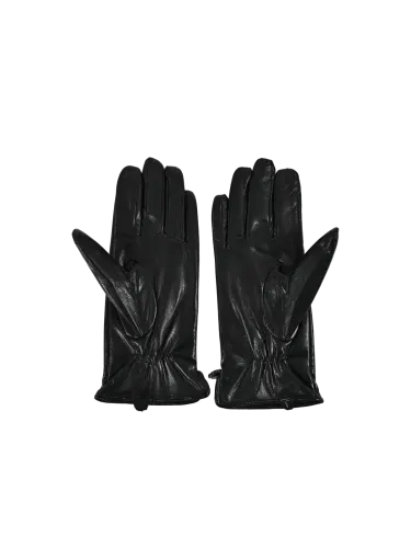 Guanto donna Romeo Gigli Milano nero in pelle sintetica esterna e poliestere interno, con chiusura elastica alla base delle maniche per un comfort ottimale. 2