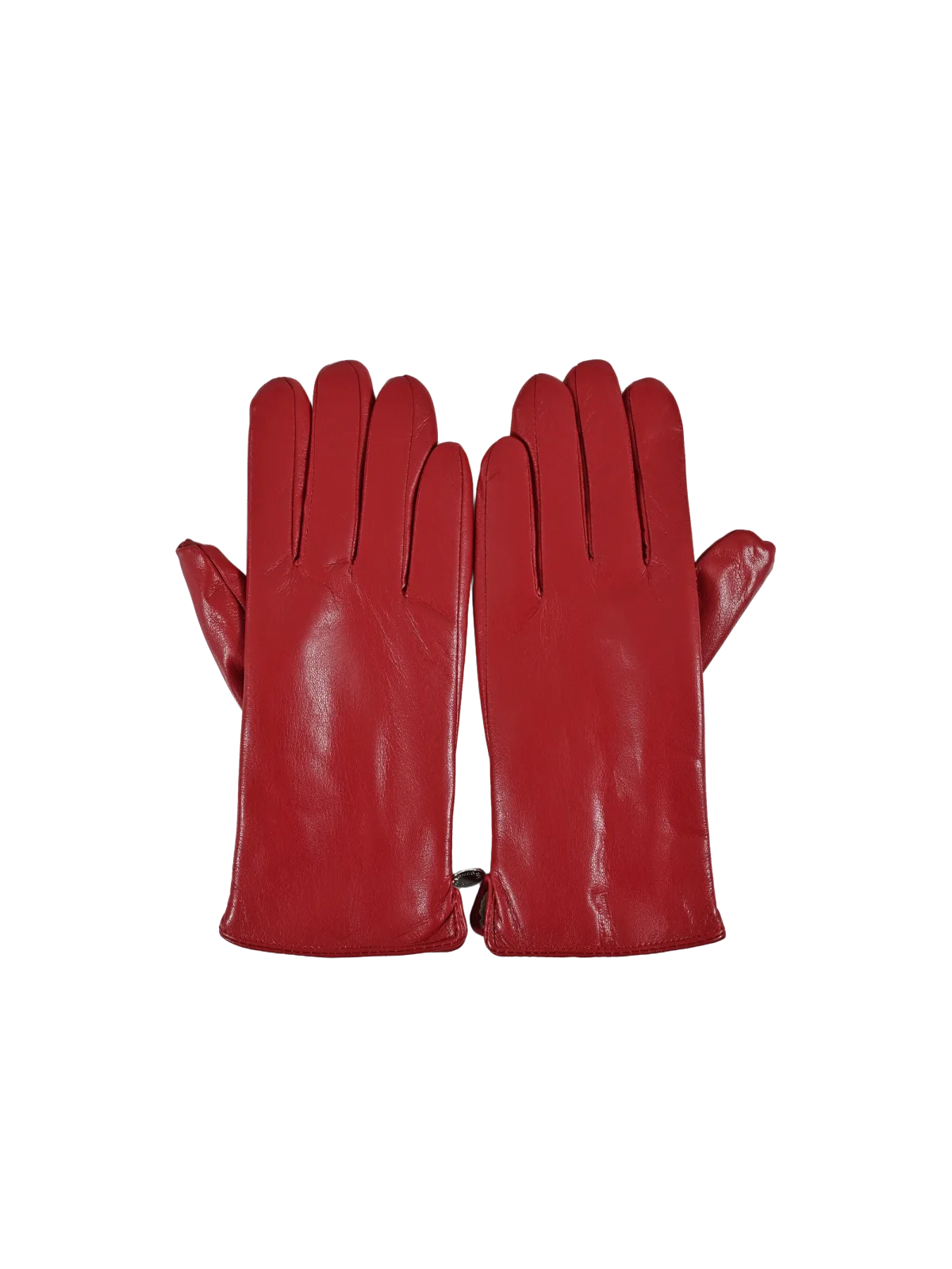 Guanto donna Romeo Gigli Milano rosso in pelle sintetica esterna e poliestere interno, con chiusura elastica alla base delle maniche per un comfort ottimale.
