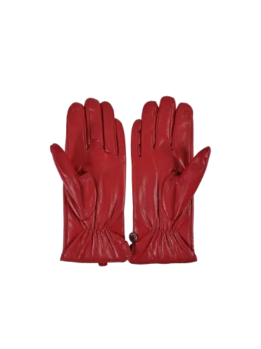 Guanto donna Romeo Gigli Milano rosso in pelle sintetica esterna e poliestere interno, con chiusura elastica alla base delle maniche per un comfort ottimale. 2