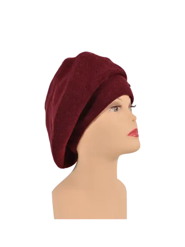Basco da donna Romeo Gigli Milano bordeaux in maglia morbida, adatto per look casual o eleganti. 2