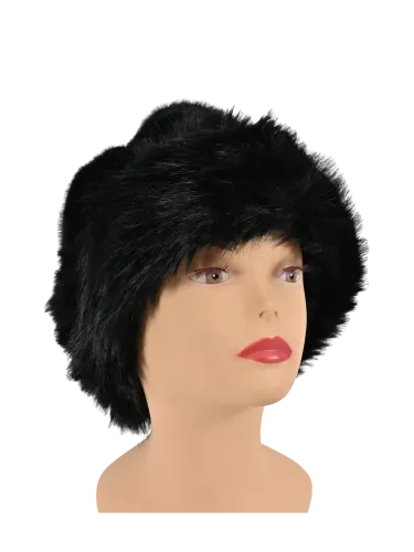 Cappello donna Romeo Gigli Milano nero in pelliccia. 2