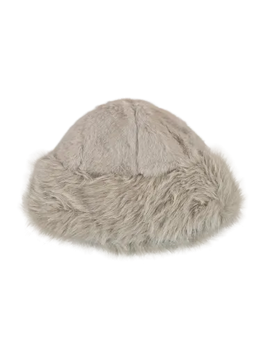 Cappello donna Romeo Gigli Milano color panna in pelliccia. 1