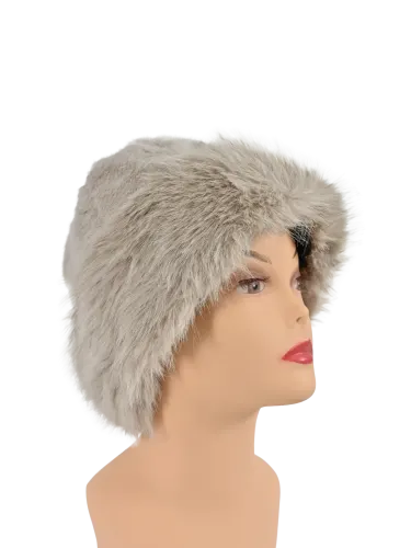 Cappello donna Romeo Gigli Milano color panna in pelliccia. 2